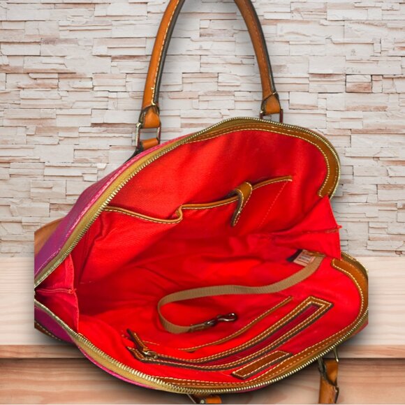 Dooney & Bourke Pink Pebble Grain Zip Zip Dome Satchel - Picture 7 of 7